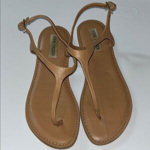 Steve Madden Tan Sandals Minimalist Design